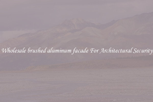 Wholesale brushed aluminum facade For Architectural Security
