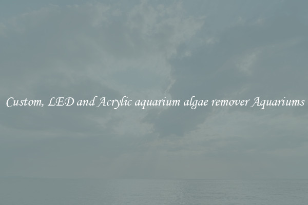 Custom, LED and Acrylic aquarium algae remover Aquariums