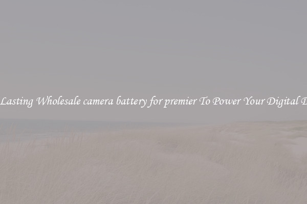 Long Lasting Wholesale camera battery for premier To Power Your Digital Devices