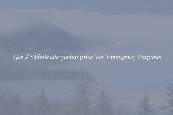 Get A Wholesale yuchai price For Emergency Purposes
