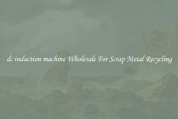 dc induction machine Wholesale For Scrap Metal Recycling