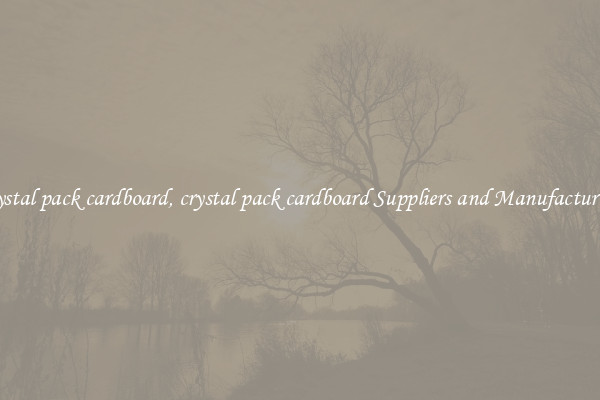 crystal pack cardboard, crystal pack cardboard Suppliers and Manufacturers