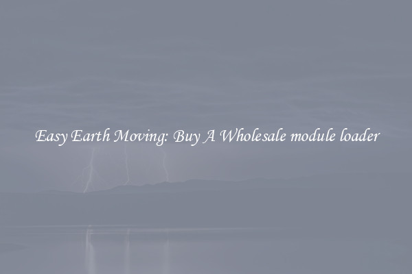 Easy Earth Moving: Buy A Wholesale module loader