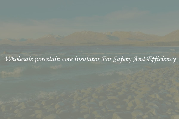 Wholesale porcelain core insulator For Safety And Efficiency